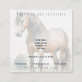 Horse QR Code Square Visitekaartje (Achterkant)