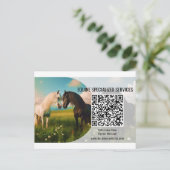 Horse QR Code Zakelijke Ansichtkaart Briefkaart (Staand voorkant)