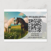 Horse QR Code Zakelijke Ansichtkaart Briefkaart (Voorkant)