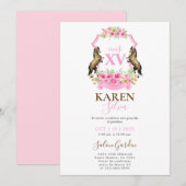 Horse Quinceanera uitnodiging (Voorkant / Achterkant)