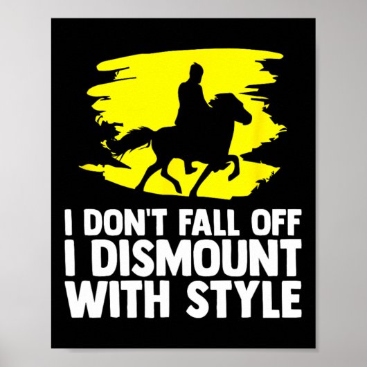 Horse Quote Horseback Riding Equestrian Hor Poster (Voorkant)