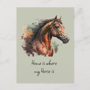 Horse Quote Waterverf Aangepaste foto rijden Briefkaart