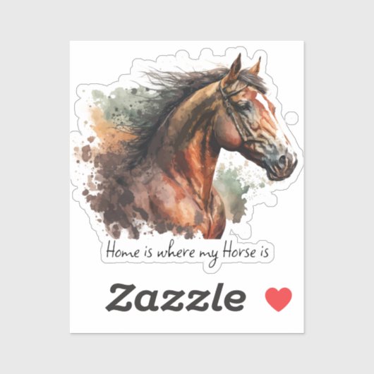 Horse Quote Waterverf Aangepaste foto rijden Sticker (Vel)