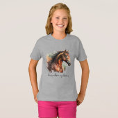 Horse Quote Waterverf Aangepaste foto rijden T-shirt (Voorkant volledig)