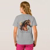Horse Quote Waterverf Aangepaste foto rijden T-shirt (Achterkant volledig)