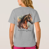 Horse Quote Waterverf Aangepaste foto rijden T-shirt (Achterkant)