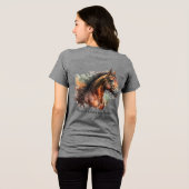 Horse Quote Waterverf Aangepaste foto rijden Tri-Blend Shirt (Achterkant volledig)