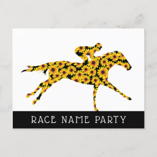Horse Race Black Eyed Susan Flowers Briefkaart