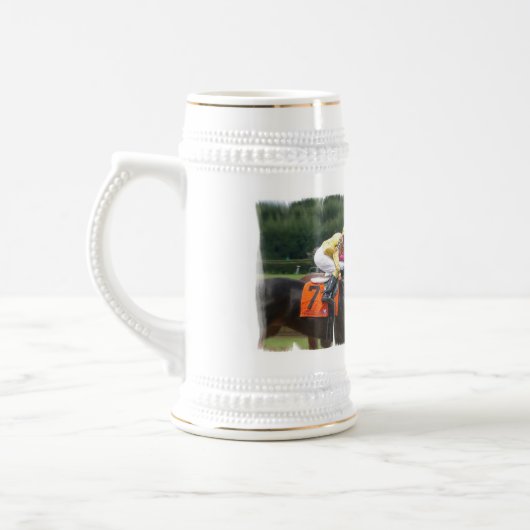 Horse Race Finish Beer Stein Bierpul (Links)