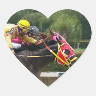 Horse Race Finish Hart Sticker