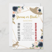 Horse Race Groom or Bride Bridal Shower Game  Kaart (Voorkant)
