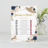 Horse Race Groom or Bride Bridal Shower Game  Kaart (Staand voorkant)