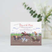 Horse Race Invitation Post Card Briefkaart (Staand voorkant)