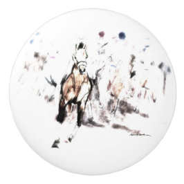 Horse Race Keramische Knop