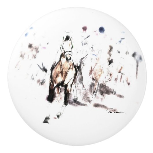 Horse Race Keramische Knop (Voorkant)
