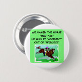 HORSE racegrap Ronde Button 5,7 Cm (Voorkant /achterkant)