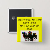 HORSE racegrap Vierkante Button 5,1 Cm (Voorkant /achterkant)