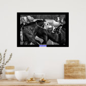 Horse Racing 002 B&W Mowat SpPh Poster (Keuken)