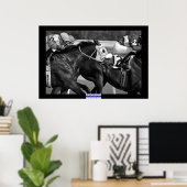 Horse Racing 002 B&W Mowat SpPh Poster (Thuiskantoor)