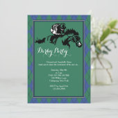 Horse Racing Argyle Invitation Kaart (Staand voorkant)