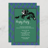 Horse Racing Argyle Invitation Kaart (Voorkant / Achterkant)