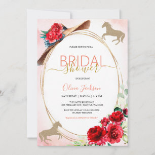 Horse Racing Bridal Douche uitnodiging