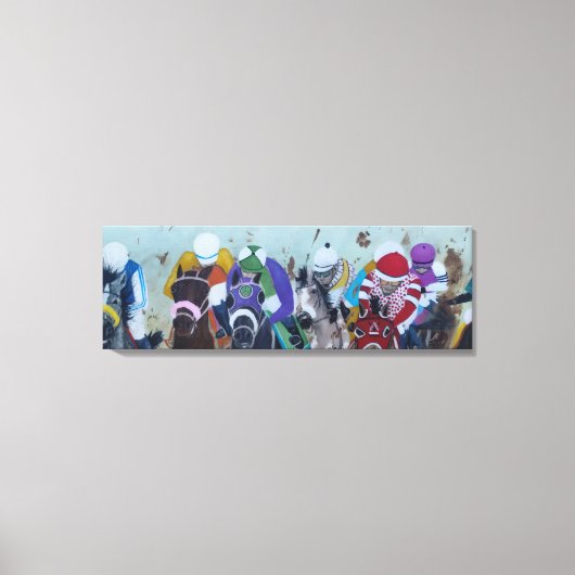 Horse Racing Canvas Afdruk (Voorkant)