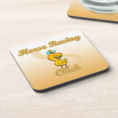 Horse Racing Chick Drankjes Onderzetter (Linkerzijde)