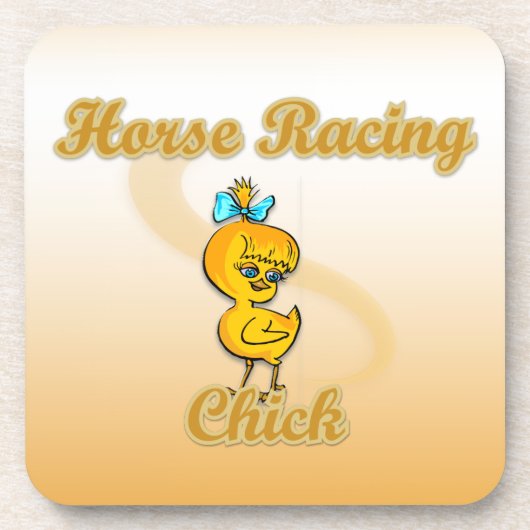 Horse Racing Chick Drankjes Onderzetter (Voorkant)
