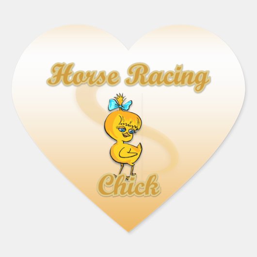 Horse Racing Chick Hart Sticker (Voorkant)