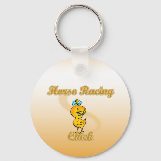 Horse Racing Chick Sleutelhanger (Voorkant)