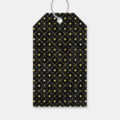 Horse Racing Day Party Art Deco Black Gold Cadeaulabel (Achterkant)