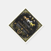 Horse Racing Day Party Art Deco Black Gold Servet (Hoek)