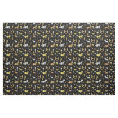 Horse Racing Derby Day Black Gold Pattern Stof (Yard (91,4 cm))