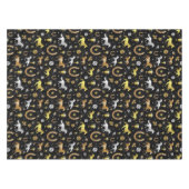 Horse Racing Derby Day Black Gold Pattern Tafelkleed (Voorkant (Horizontaal))