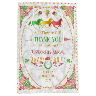 Horse Racing Derby Day Party Colorful Bedankt Medium Cadeauzakje