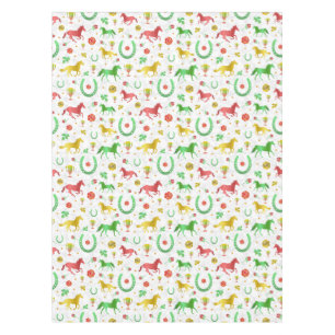 Horse Racing Derby Day Party Colorful Pattern Tafelkleed