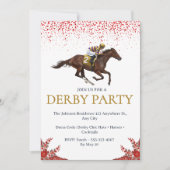 Horse Racing Derby Party Invitation 2026 Kaart (Voorkant)
