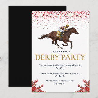  Horse Racing Derby Party Invitation 2026 Kaart