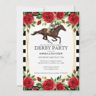 Horse Racing Derby Party Invitation Art Kaart