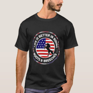 Horse Racing Derby Race I Funny Horses Lover USA F T-shirt