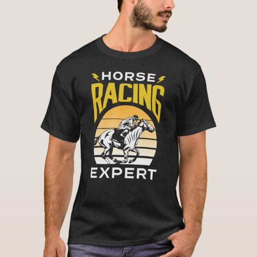 Horse Racing Expert Horses Race Racer T-shirt (Voorkant)