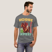 Horse Racing Expert Paard Ride Paard Vint T-shirt (Voorkant volledig)
