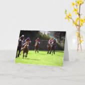 Horse Racing Field Wenskaart Kaart (Gele Bloem)