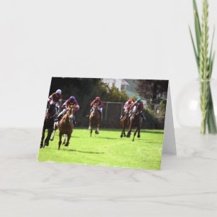 Horse Racing Field Wenskaart Kaart