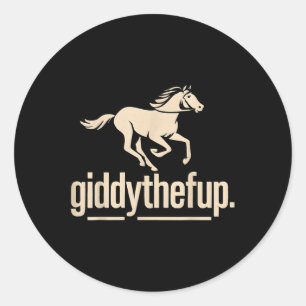 Horse Racing Funny Derby Horse T-shirt.png Ronde Sticker