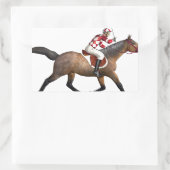 Horse Racing Jockey en Horse Rechthoekige Sticker (Tas)