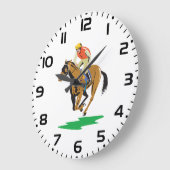 Horse Racing Jockey Galloping Grote Klok (Hoek)