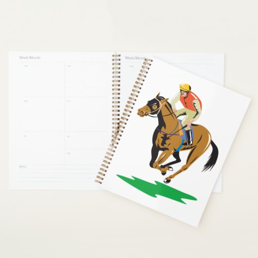 Horse Racing Jockey Galloping Planner (Display)