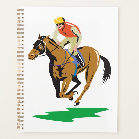 Horse Racing Jockey Galloping Planner (Voorkant)